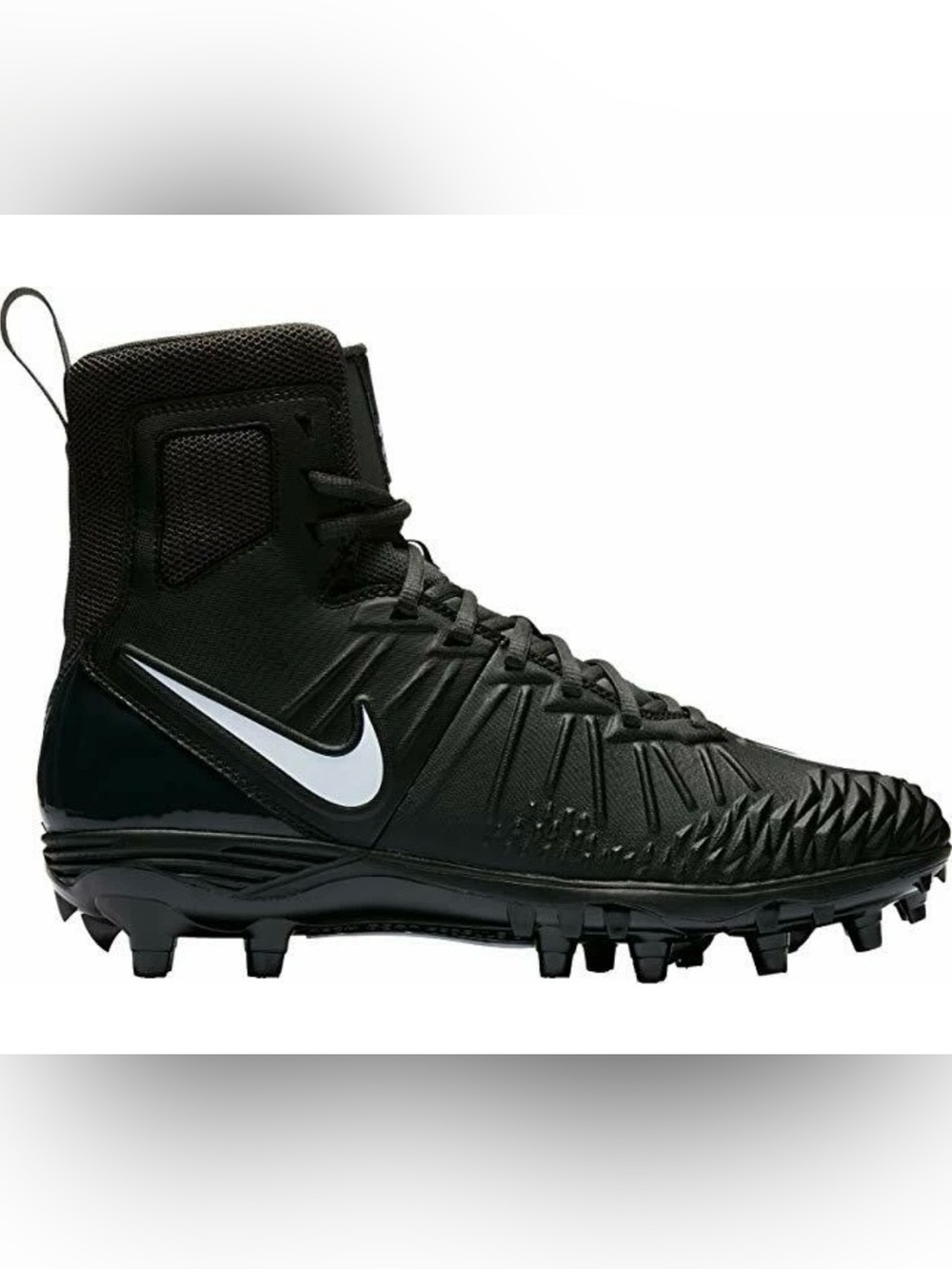 Nike Men's Black and White High-Top Athletic Cleats ( soccer cleats)